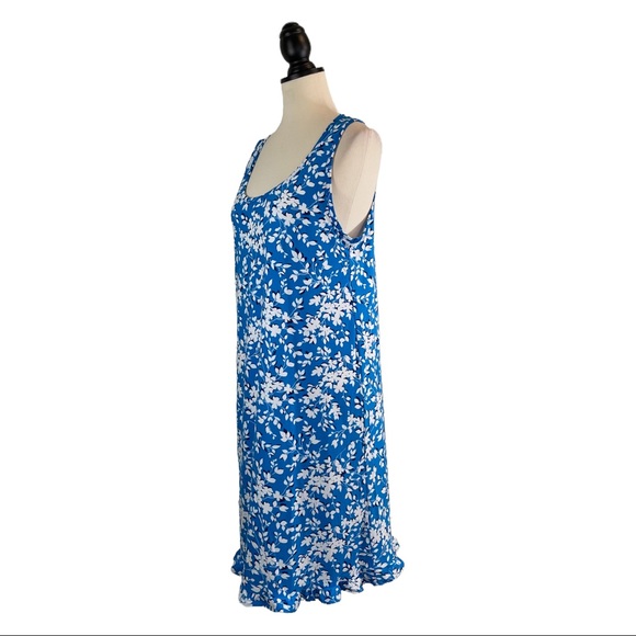 Draper James Ruffle Nightie in Blue Shadow Floral, New w/ Tags, Size S/M - Picture 4 of 13